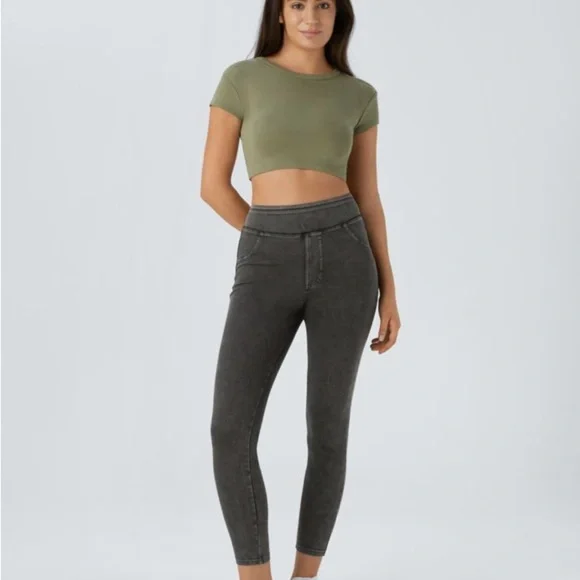 🆕 HALARA Flex High Waisted Pocket Denim Casual Leggings - Picture 6 of 10